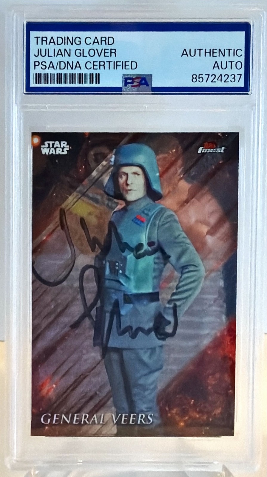 2018 Topps Finest Star Wars Veers Julian Glover Signed Auto Card #40 PSA DNA