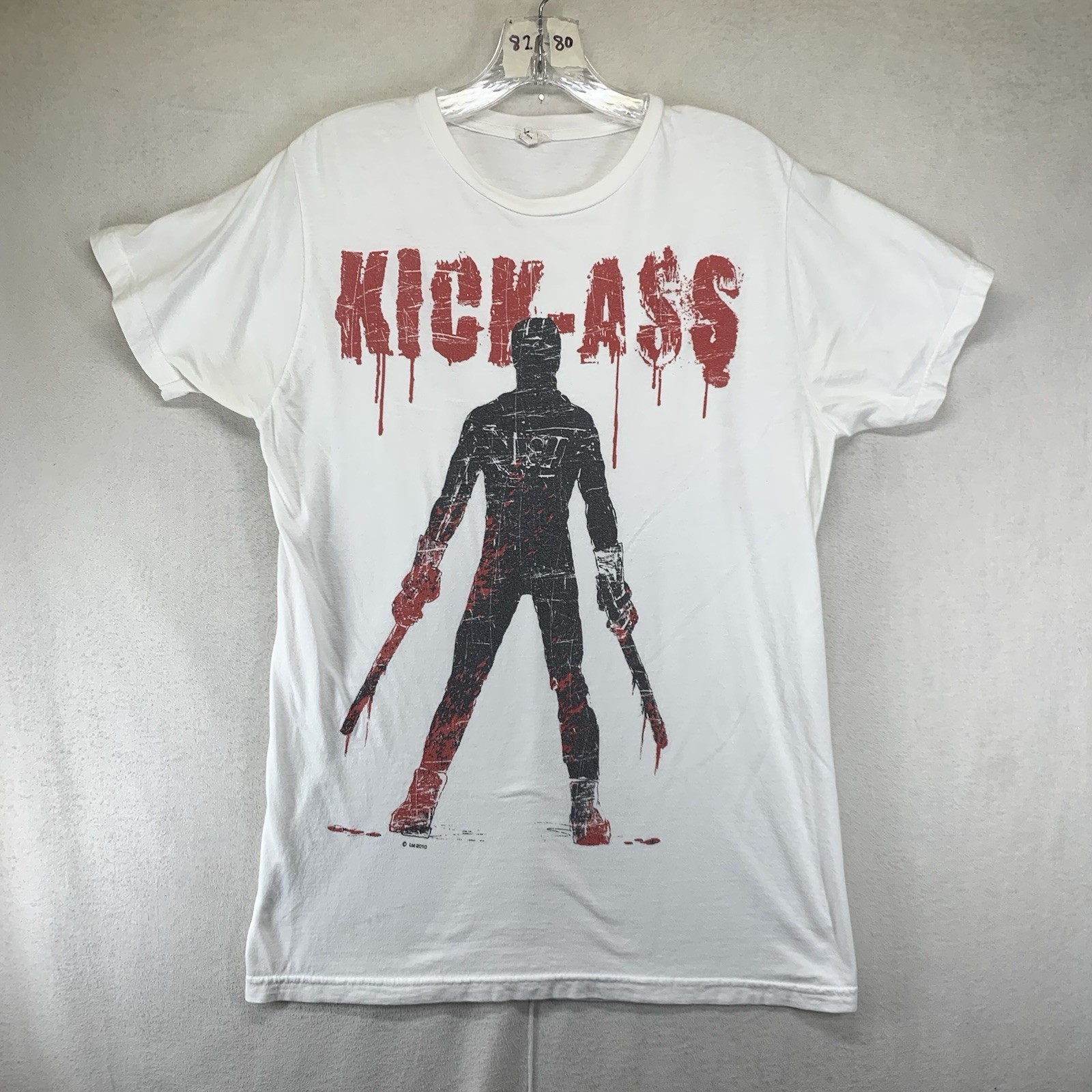 KICK-ASS Bloody White T-Shirt – Marvel Icon/Mark Millar Movie – Medium – 2010