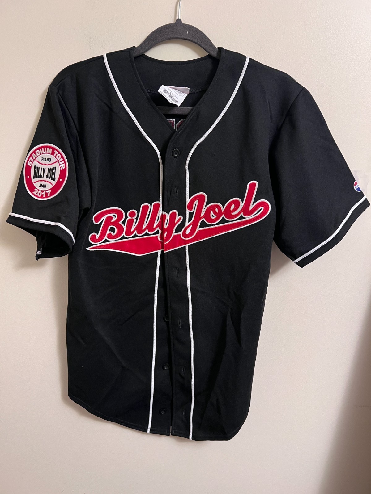 BILLY JOEL 2017 Tour Piano Man In Concert Baseball Jersey size 34-36 (Small)