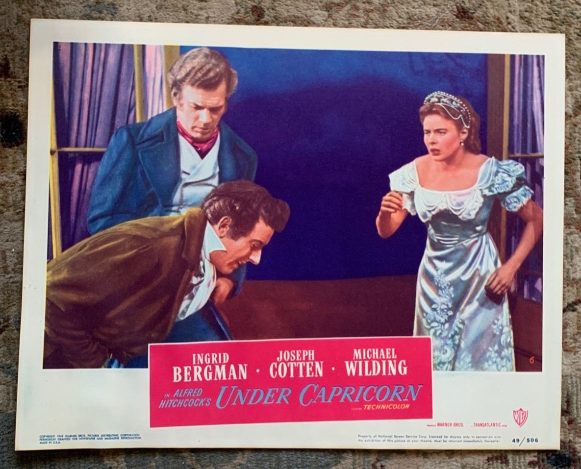 ORIGINAL 1949 UNDER CAPRICORN LOBBY CARD – BERGMAN, HITCHCOCK