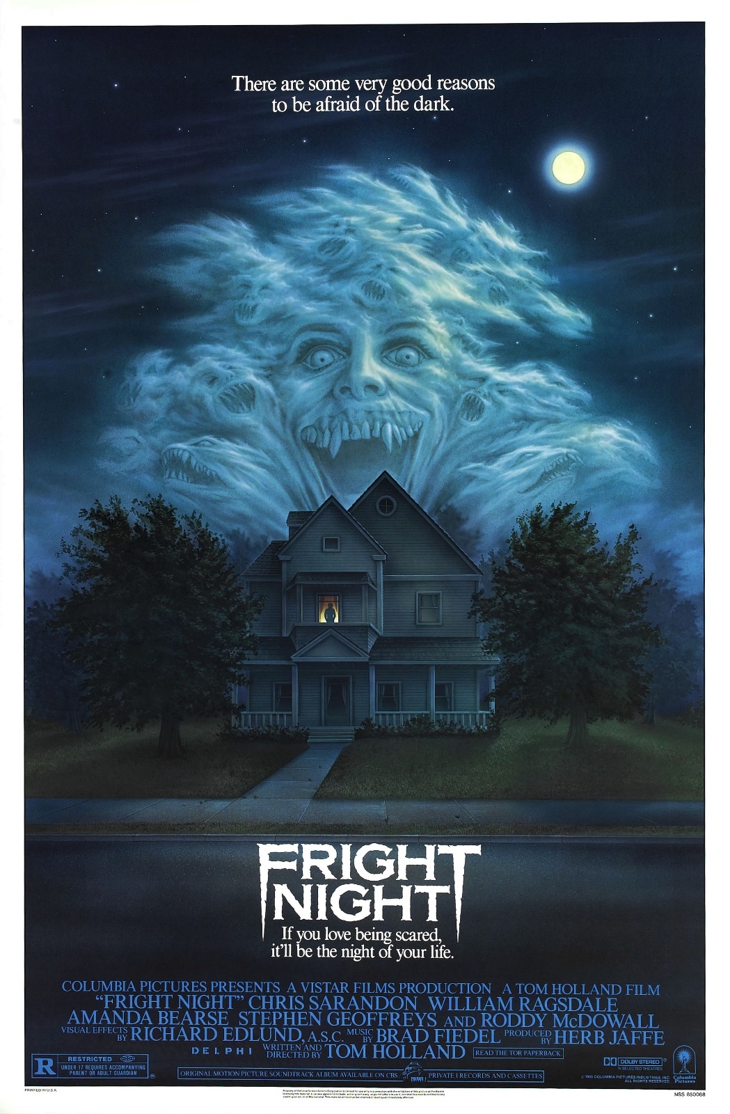 Fright Night Movie POSTER (1985) Horror Comedy Cult Classic