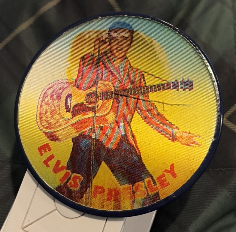 Elvis Presley Original Vintage 1956 Vari-Vue Flicker Pinback Button-LOW PRICE!!