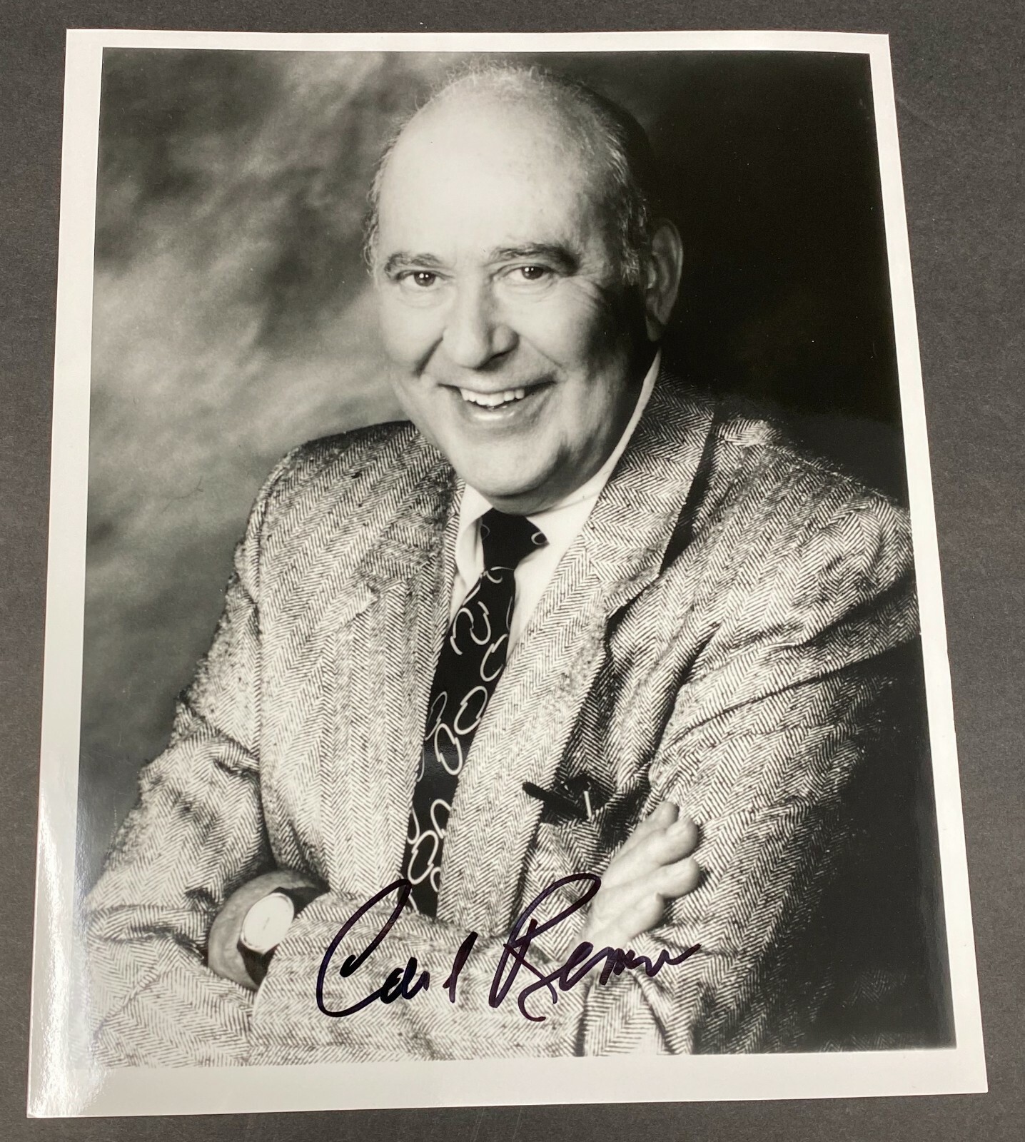CARL REINER SIGNED AUTOGRAPH PHOTOGRAPH 8X10 B&W