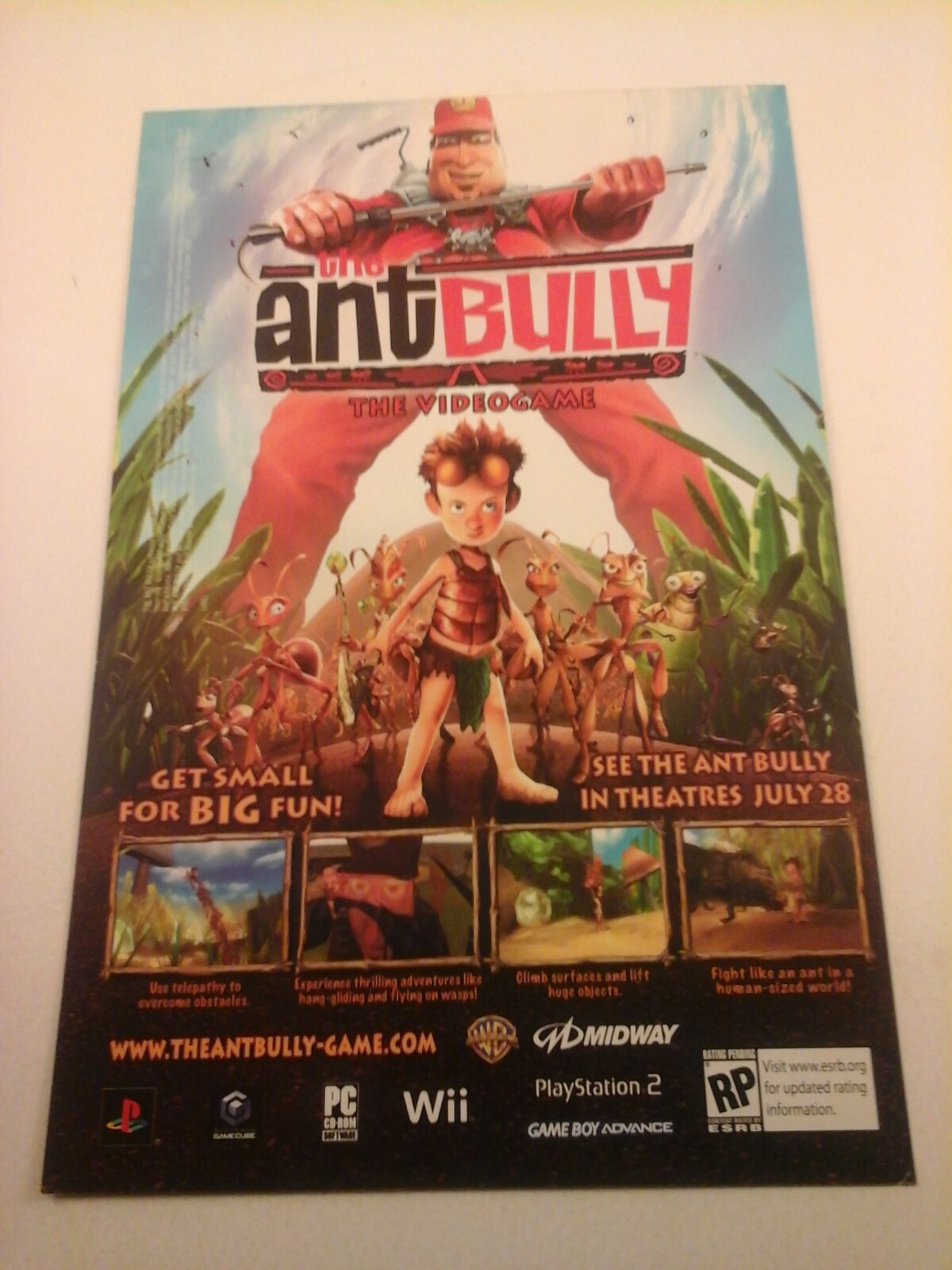 2006 Video Game Print Ad – THE ANT BULLY – GAMECUBE PC WII PS2 GBA PS MIDWAY