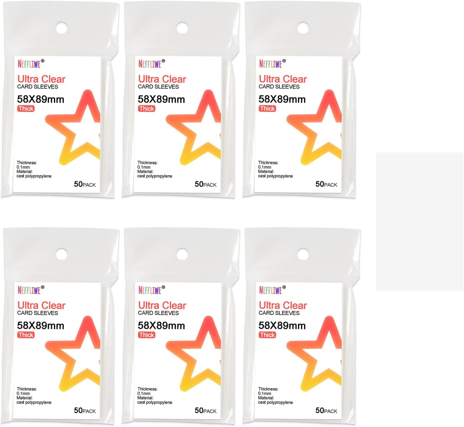 300 Pcs Kpop Photocard Sleeves Card Sleeves PVC and Acid Free for Trading Cards