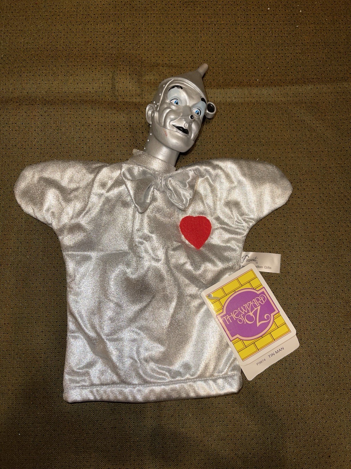 1988 Tin Man WIZARD OF OZ Hand Puppet Hamilton Gifts Presents With Tags P3874