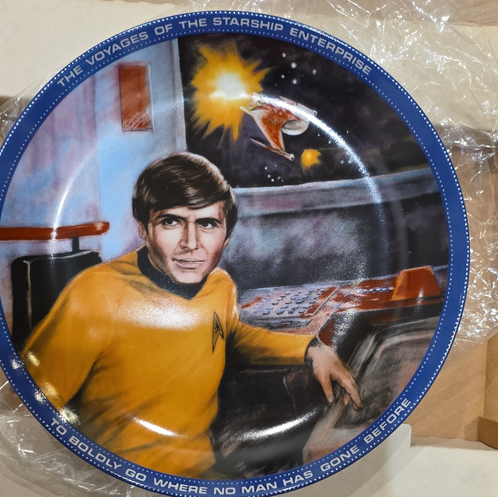 Star Trek Chekov Ensign Collector Plate w/ Certificate of Authenticity