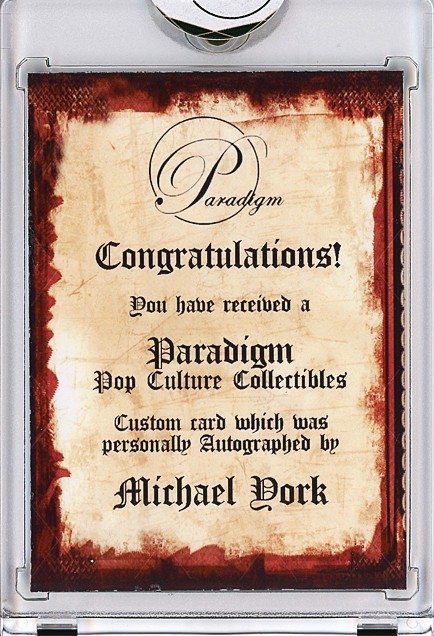 -AUSTIN POWERS- MICHAEL YORK Signed/Autograph/Auto Certified Movie Trading Card