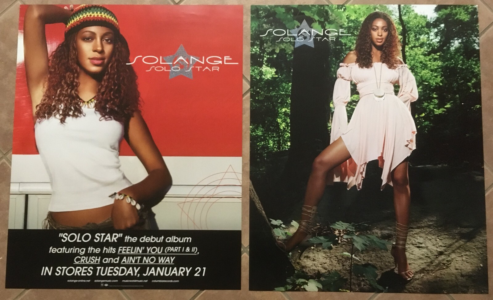 Beyonce SOLANGE Big 24×30 DOUBLE SIDE PROMO POSTER 4 Star CD MINT Destinys Child