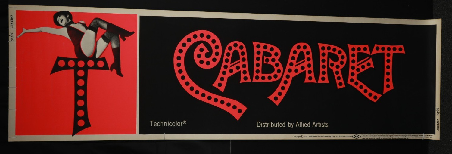 Cabaret 1972 Poster Banner 24 x 82 Blacklight NSS 72/36 Allied Artists Musical