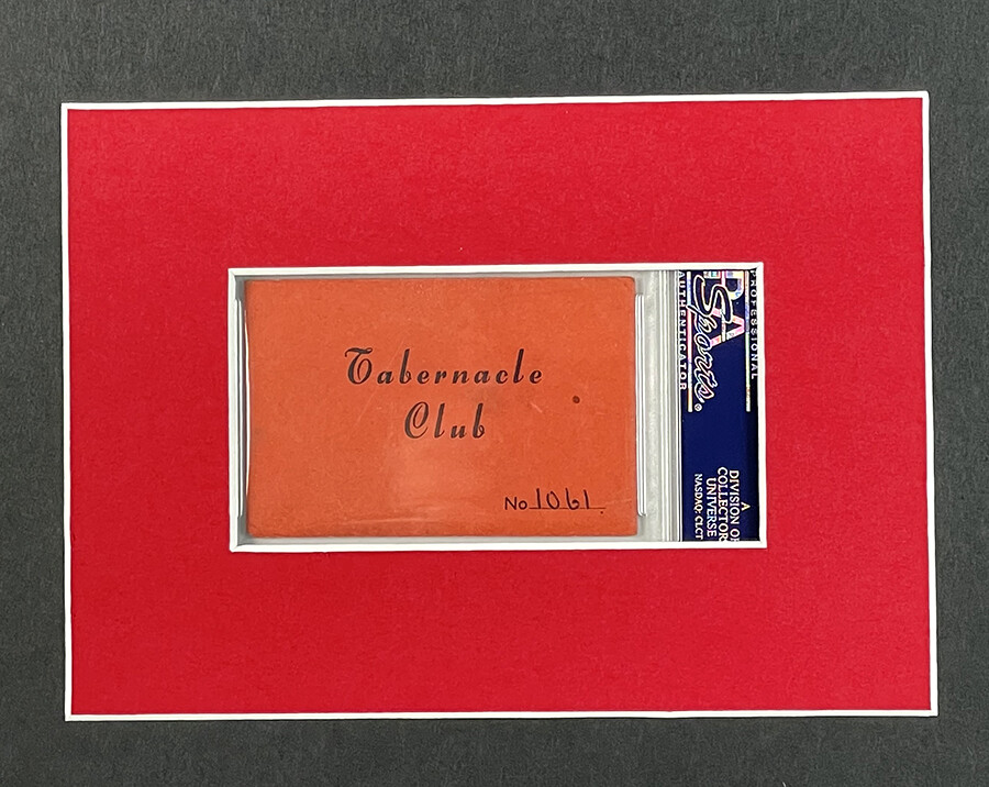Jimi Hendrix Signed Autographed Tabernacle Club Card Inscribed Love Framed PSA