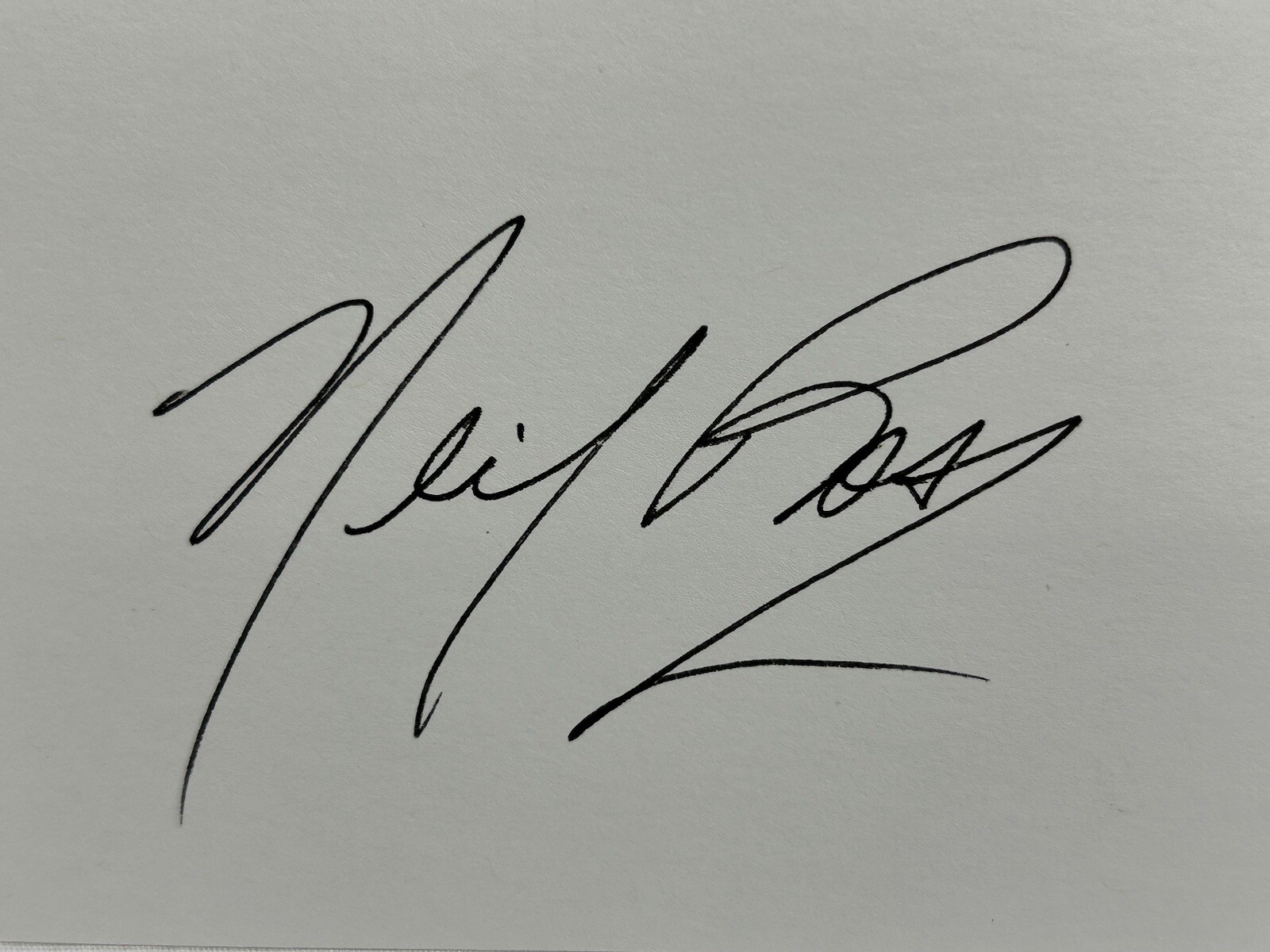 Neil Ross American Voice Actor Announcer Signature Index Card Original