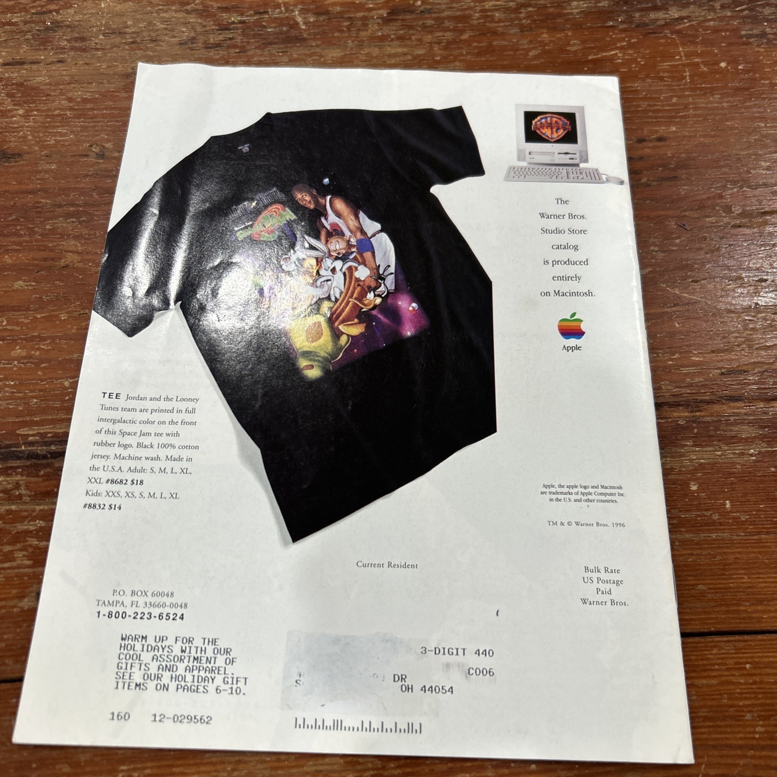 Rare Original Space Jam 1996 Holiday Catalog Bugs Bunny Jordan Movie Basketball