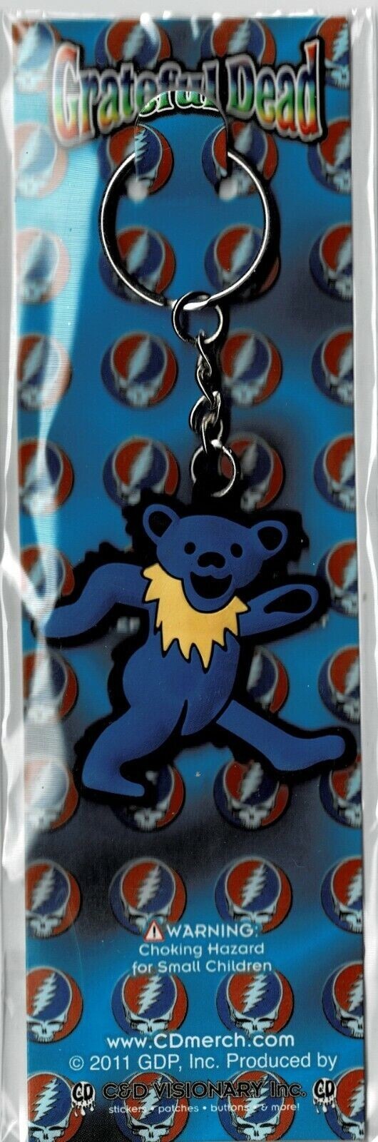 GRATEFUL DEAD – OFFICIALLY LICENSED – DANCING BEAR RUBBER KEY CHAIN