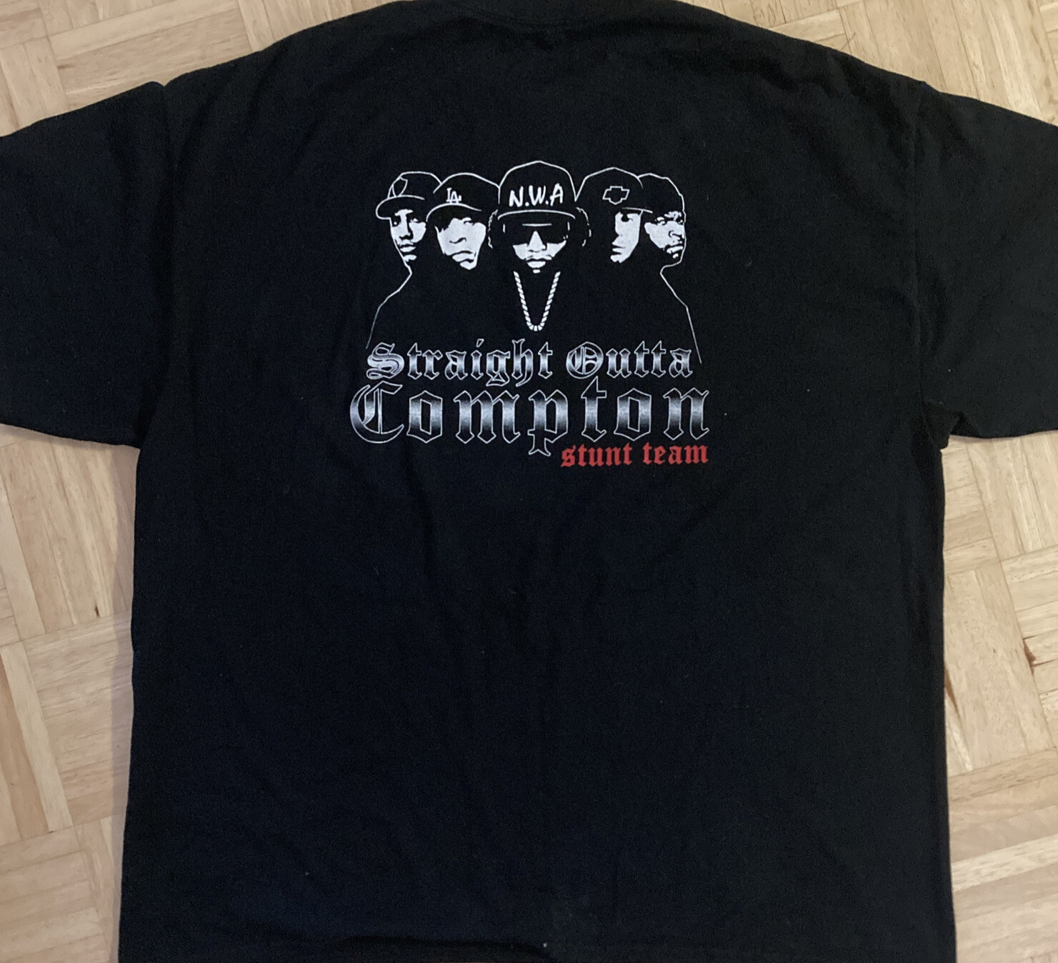 Straight Outta Compton CAST & CREW T-Shirt NWA Movie XXL Eazy-E Ice Cube Dr. Dre