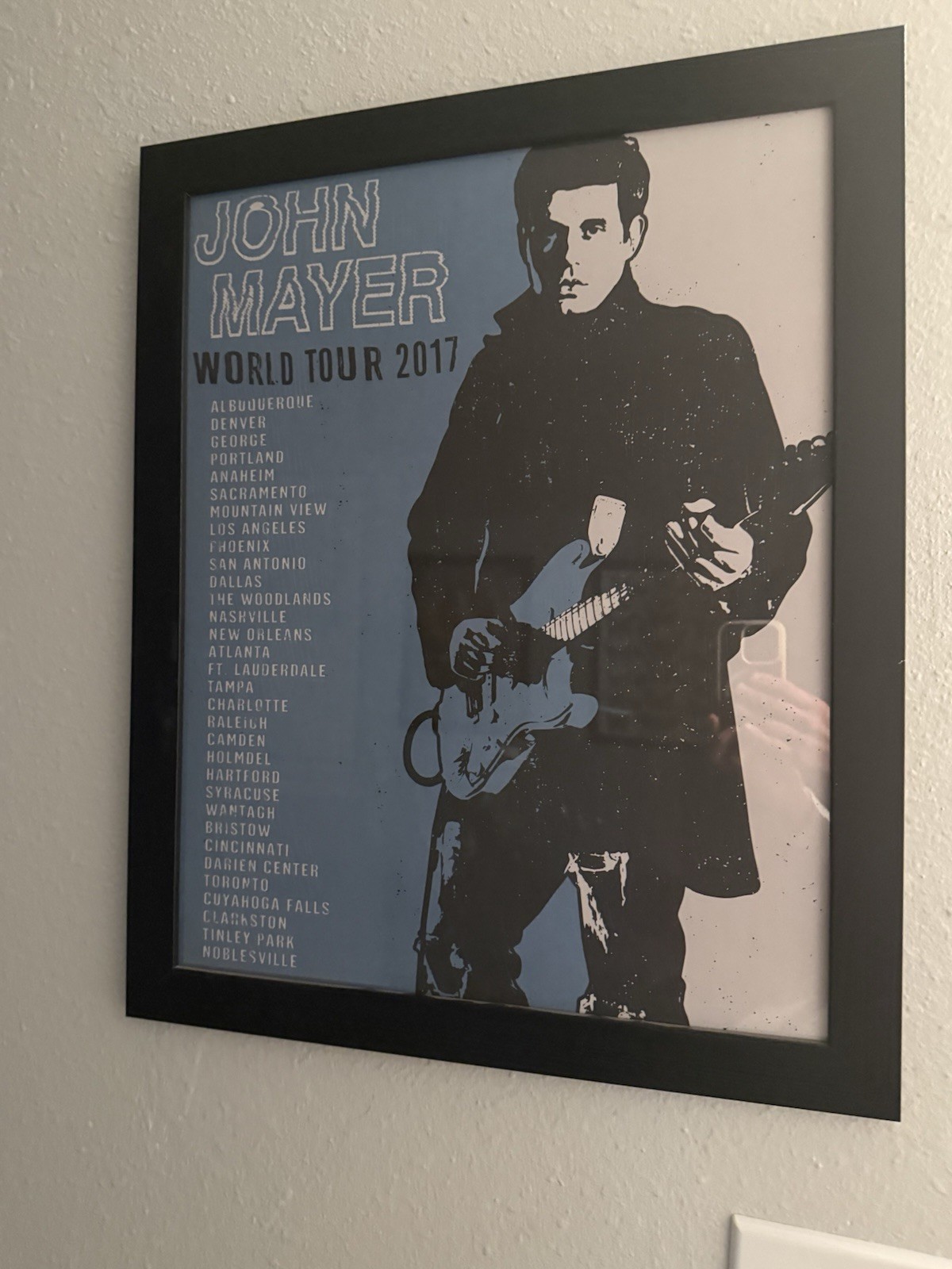 Official John Mayer 2017 World Tour Poster 18×24 Concert Print NM