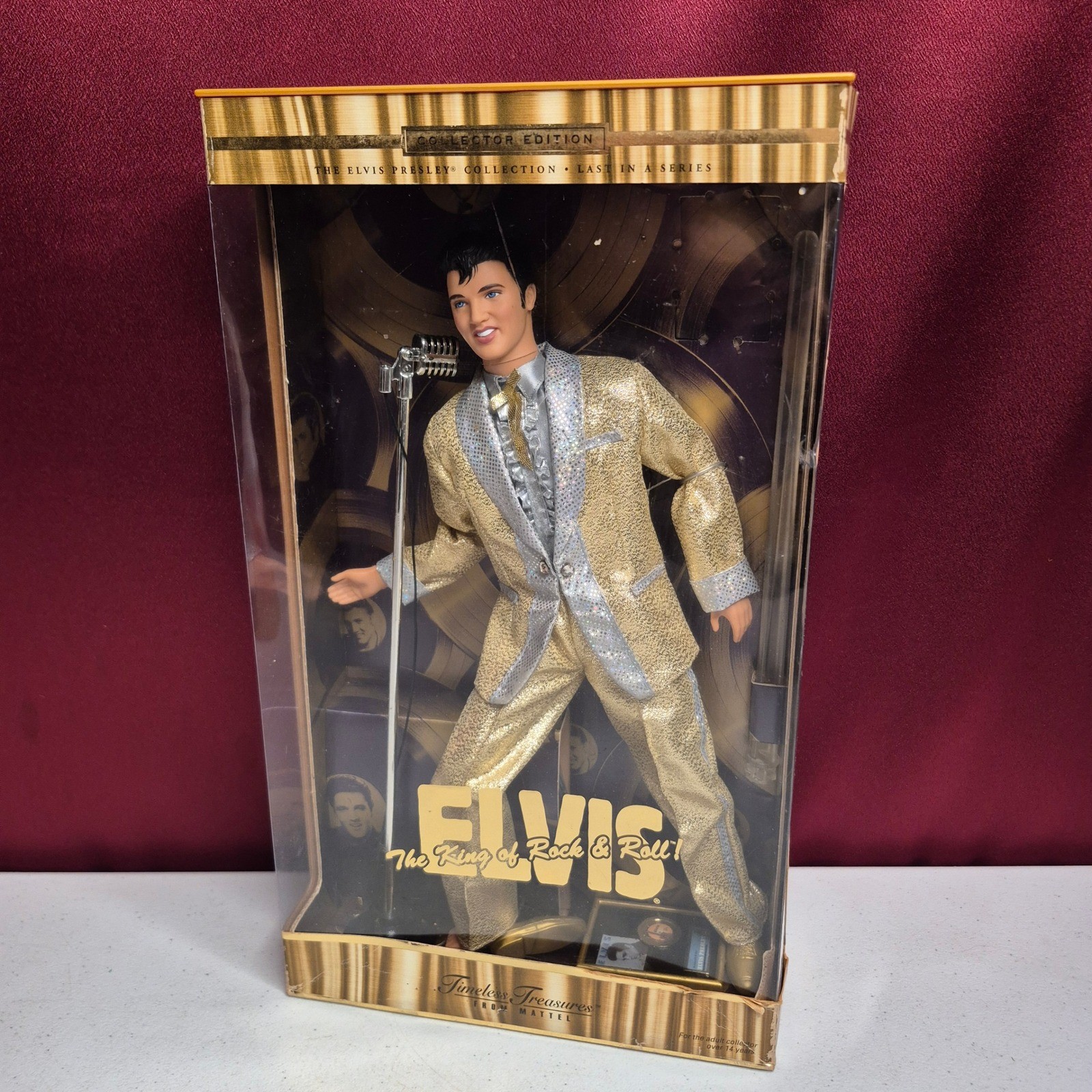 Mattel Elvis Presley The King of Rock & Roll Doll Gold Suit Collector Edition