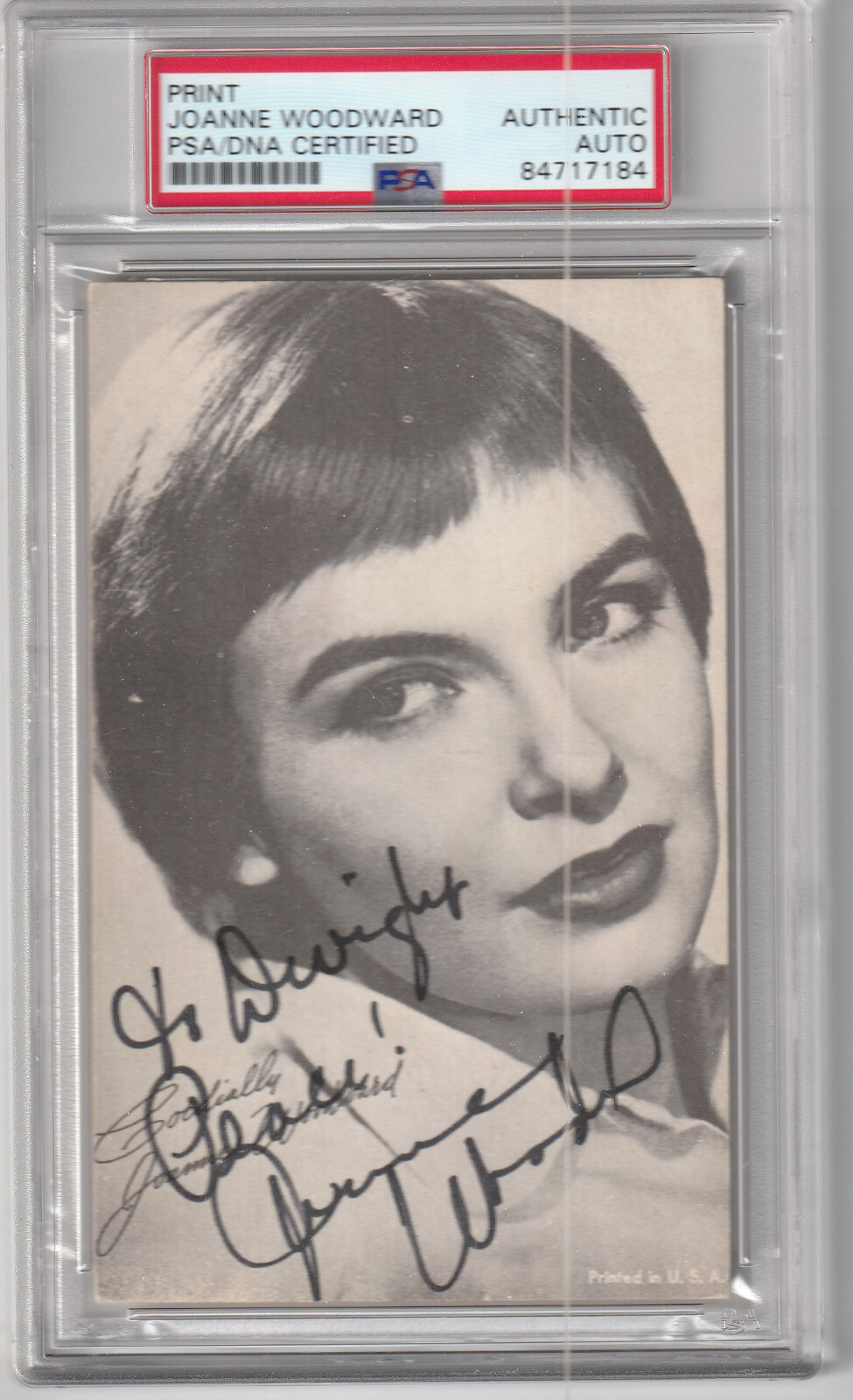 Autographed Joanne Woodward photo PSA/DNA authenticated