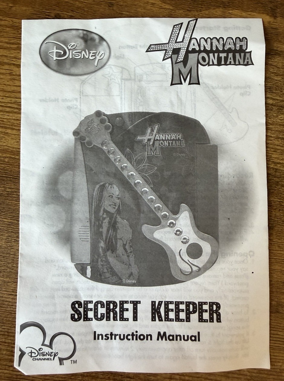 Hannah Montana Electronic Secret Keeper Password Diary Disney Channel 2008 READ