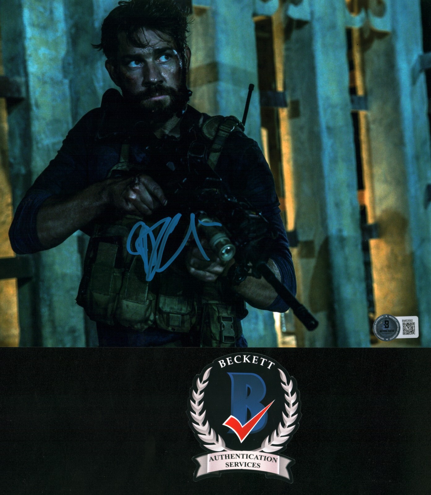 JOHN KRASINSKI SIGNED 13 HOURS THE OFFICE ACTOR 8X10 PHOTO BECKETT COA
