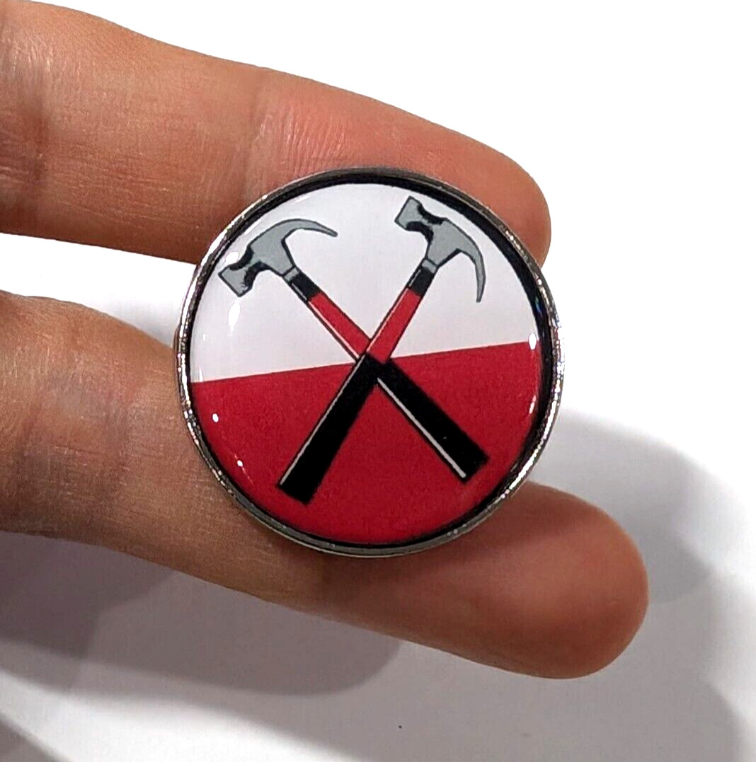 Pink Floyd ‘Two Hammers Logo’ Heavy metal Enamel Lapel Pin Punk Badge Brooch Pin