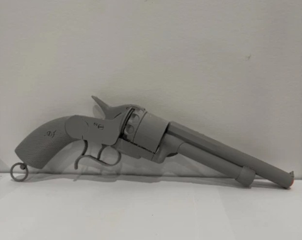 3D Printed LeMat Revolver Pistol Prop 1:1 Scale Grey Fully Assembled Replica