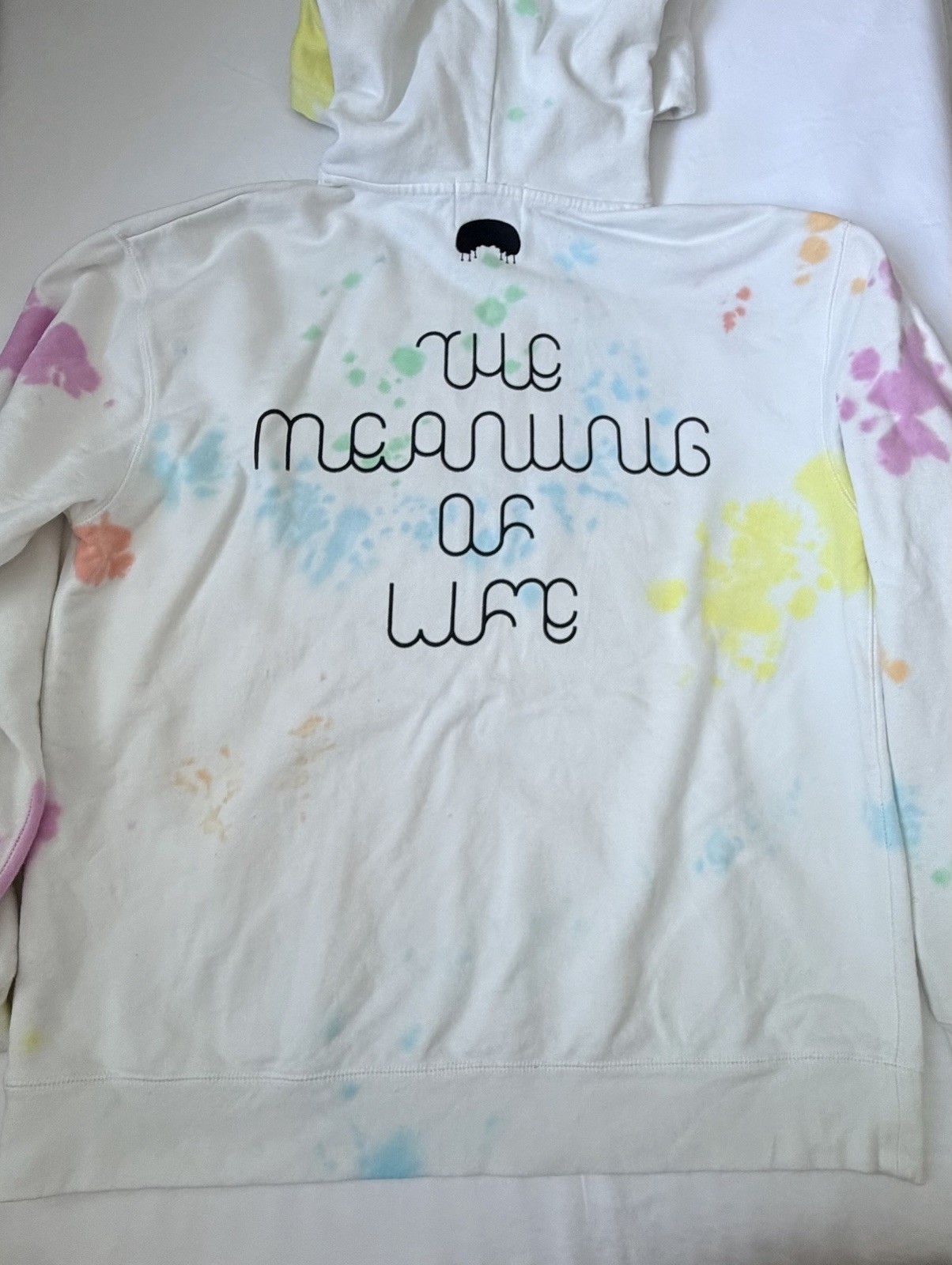 yama “the meaning of life” TOUR 2022 white tie-dye heavyweight hoodie size L