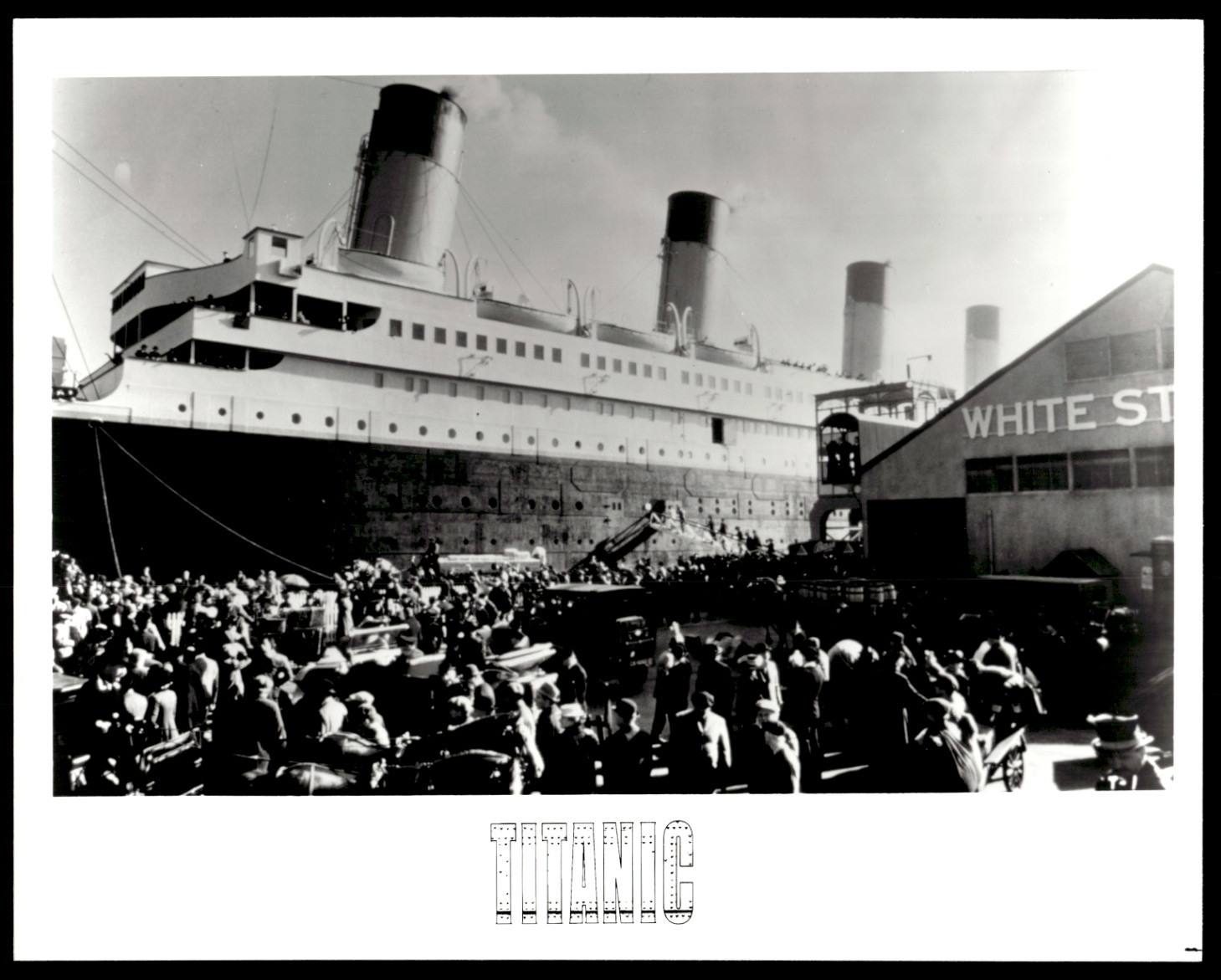 Titanic Movie Still Photo Black & White White Star Line Ship Memorabilia