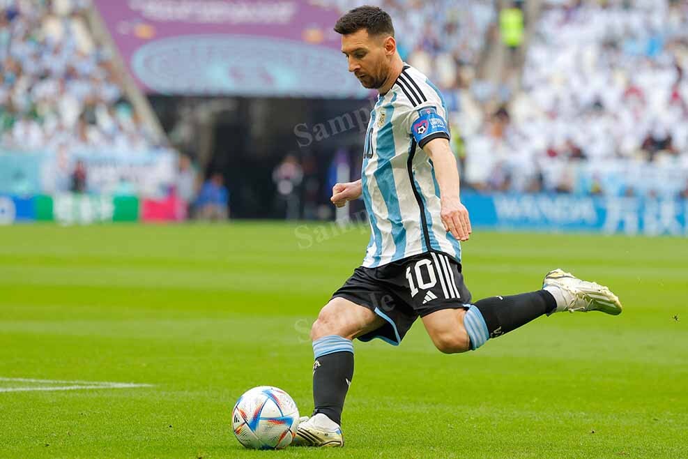 Sports Images Men Soccer Football Lionel Messi score World Cup 2022 Photo 3717