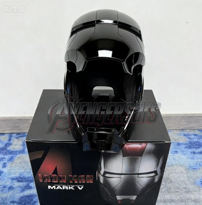 Iron Man MK5 Helmet 1:1 Wearable Mask Black Mark-5 Voice Control Cosplay Props
