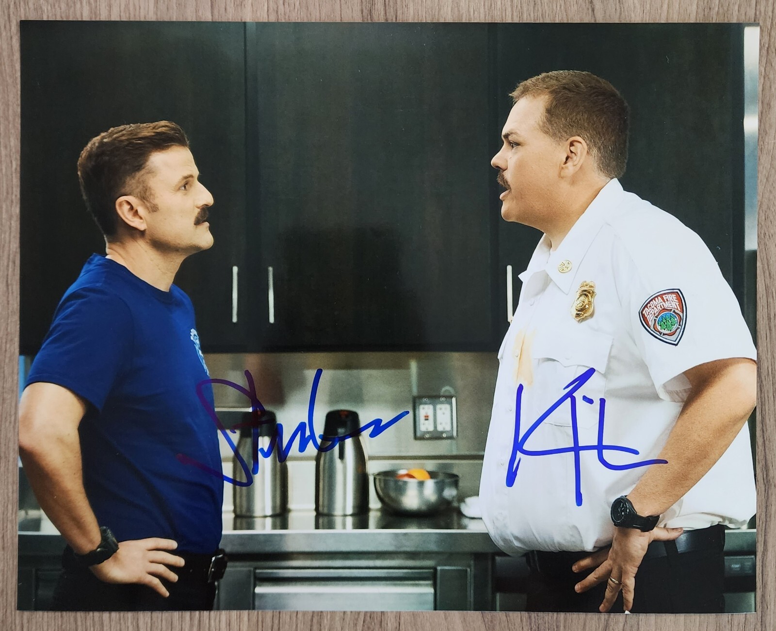 Kevin Heffernan & Steve Lemme Dual Signed Tacoma FD 8×10 Photo Broken Lizard RAD