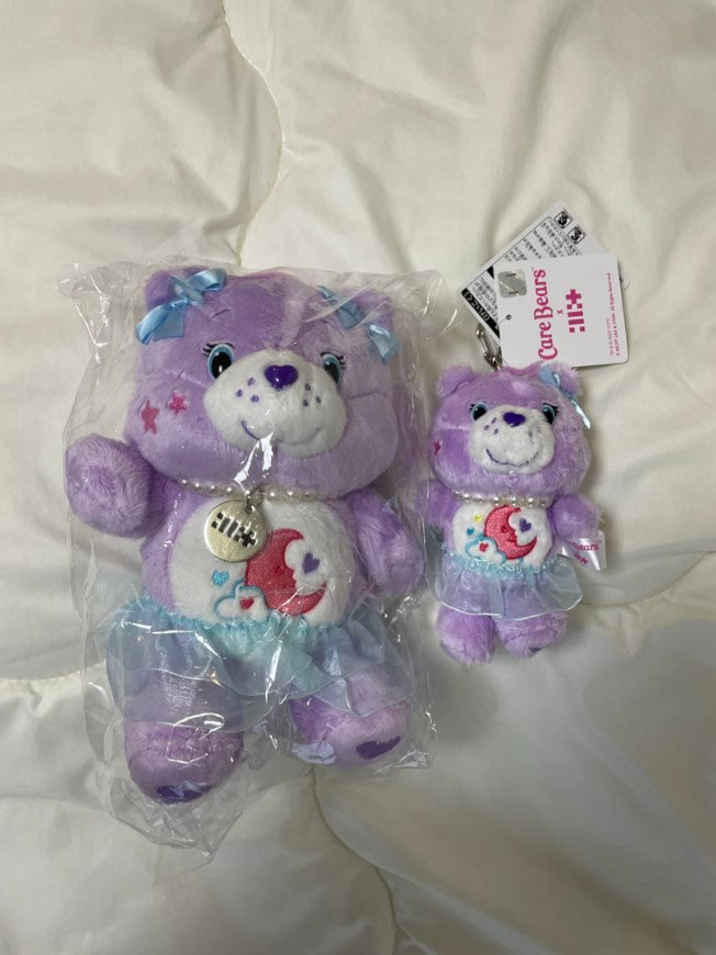 ILLIT Moka Care Bears Plush Doll Soft Keychain Mascot Exclusive 1st Single K-pop