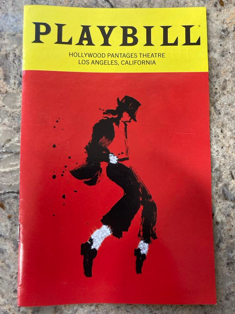 MJ The Musical Playbill Hollywood Pantages Theatre Los Angeles January 2024
