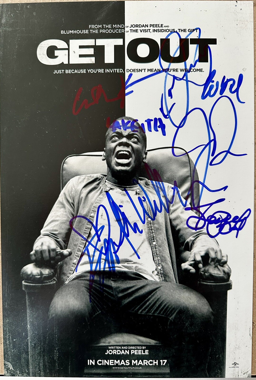 GET OUT CAST SIGNED POSTER PHOTO 8×12 DANIEL KALUUYA AUTOGRAPH ALLISON WILLIAMS
