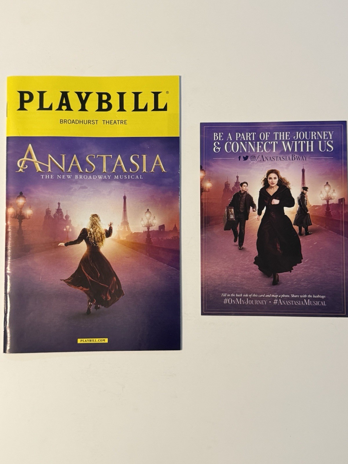 Anastasia Broadway Playbill 2017 Opening Night Christy Altomare Promo Postcard