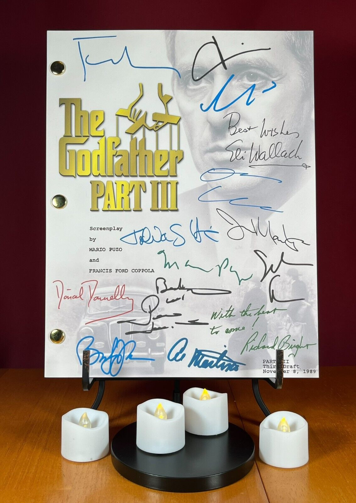 The Godfather Part III Script Signed- Autograph Reprints- 127 Pages- Al Pacino