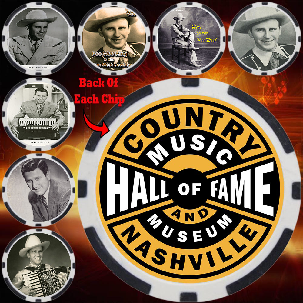 PEE WEE KING – COUNTRY MUSIC HALL OF FAMER – COLLECTABLE COIN SET (7)