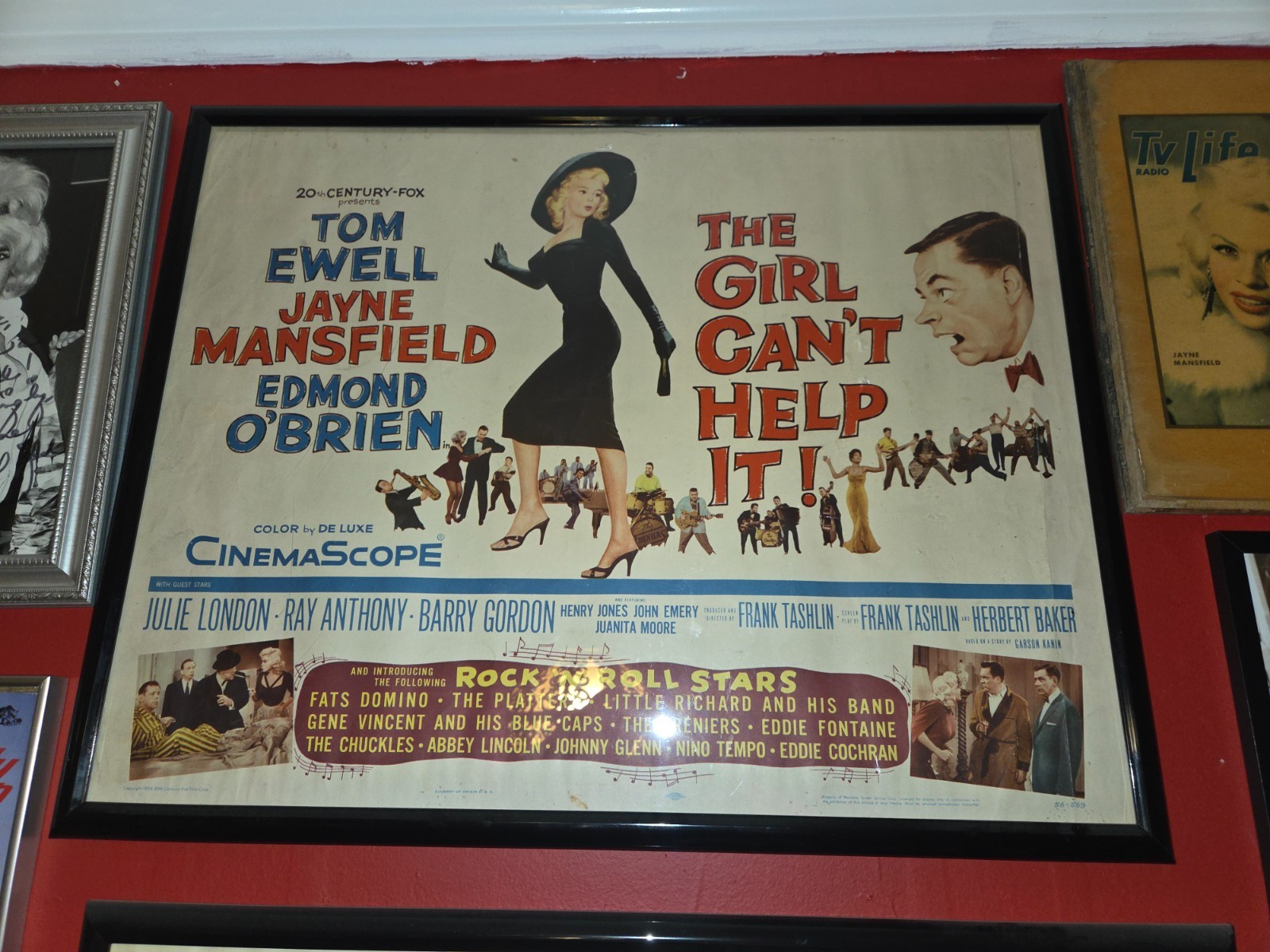 Jayne Mansfield Original 1956 Half Sheet Framed 22 X 30 Black W/Poly Glass