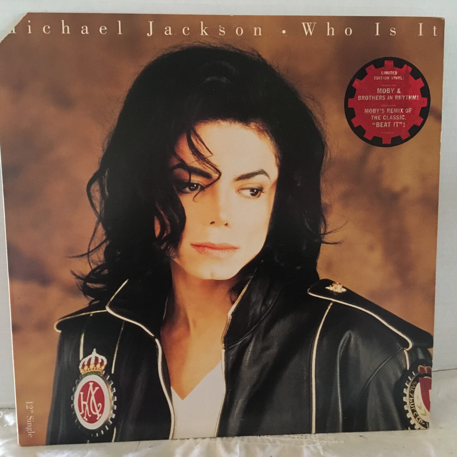 Sealed Michael Jackson 12″ Single Who is It w/ Moby Beat It 1993 Epic HYPE Rare