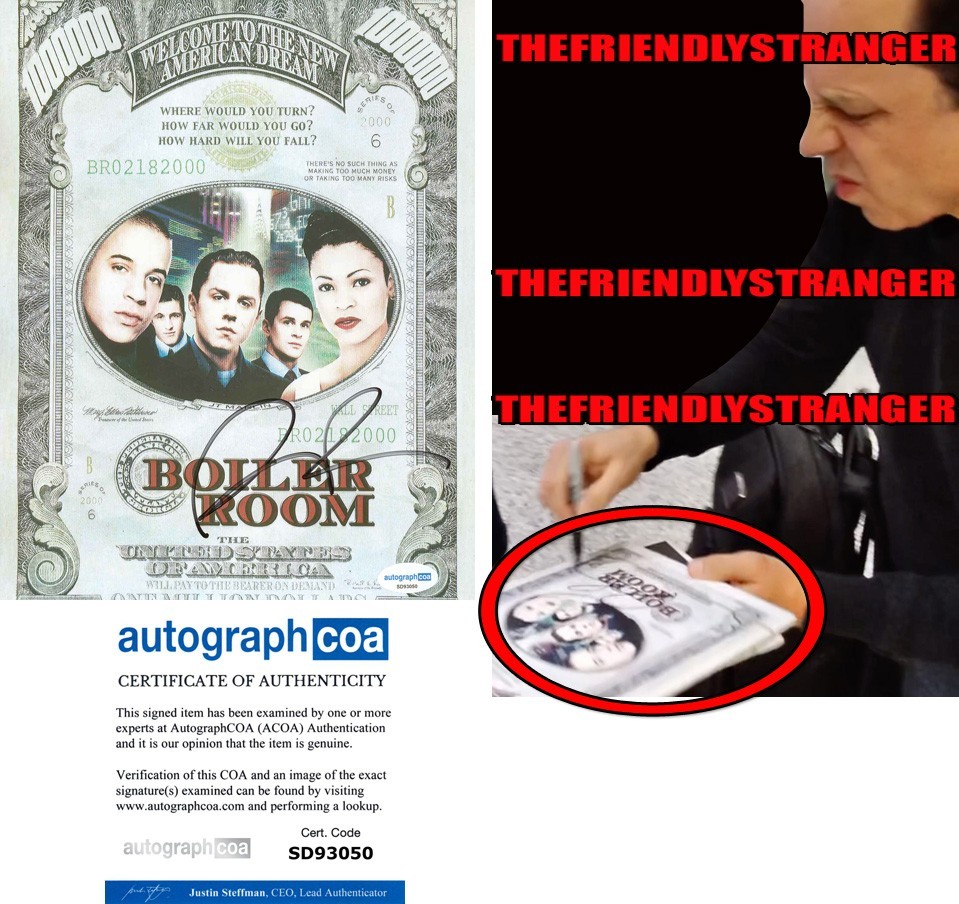 Giovanni Ribisi signed “BOILER ROOM” 8×10 Photo EXACT PROOF Seth Davis ACOA COA