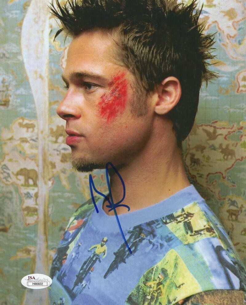 BRAD PITT SIGNED AUTOGRAPH 8×10 PHOTO – STUD, SEVEN, MONEYBALL, FIGHT CLUB JSA