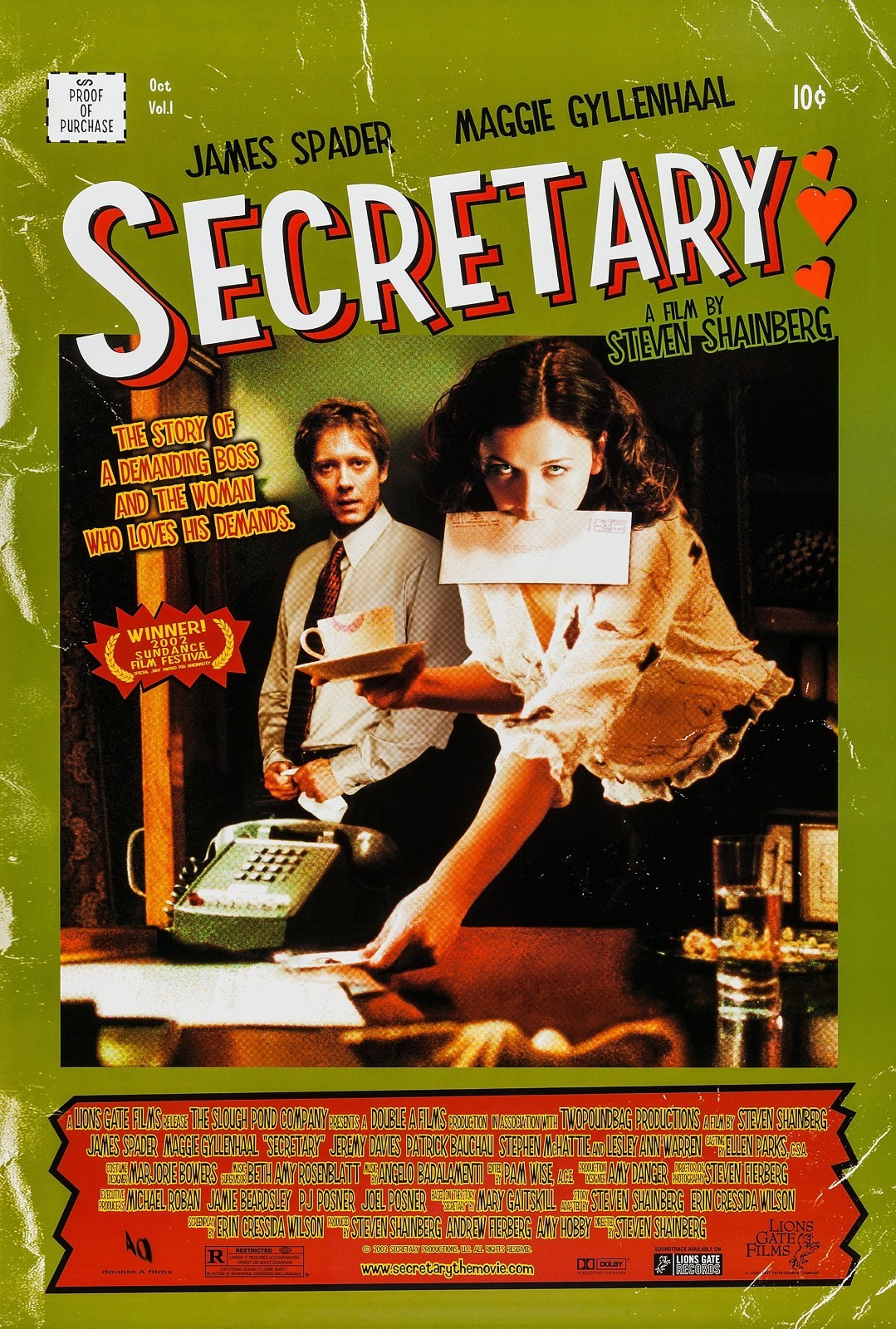 SECRETARY (2002) ORIGINAL MOVIE POSTER – ROLLED