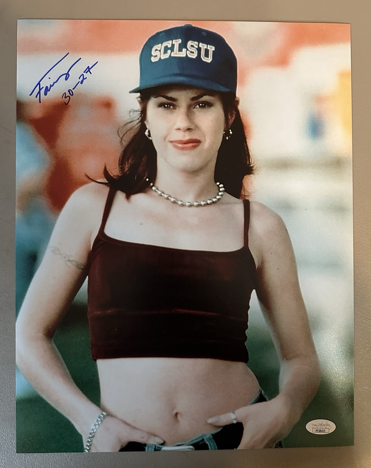 Fairuza Balk signed The Waterboy 11×14 with Final Score. JSA
