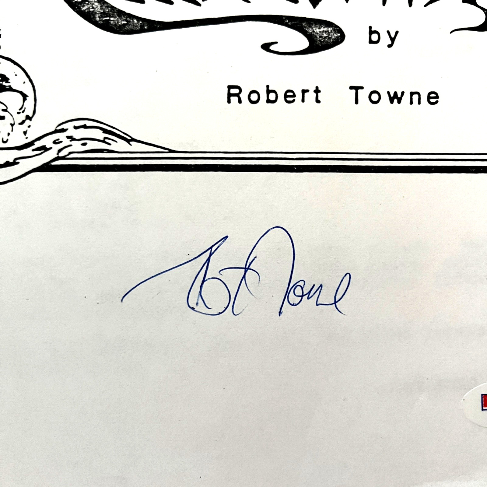 SIGNED Robert Towne Chinatown Movie Script/ Screenplay PSA DNA Auth. Card