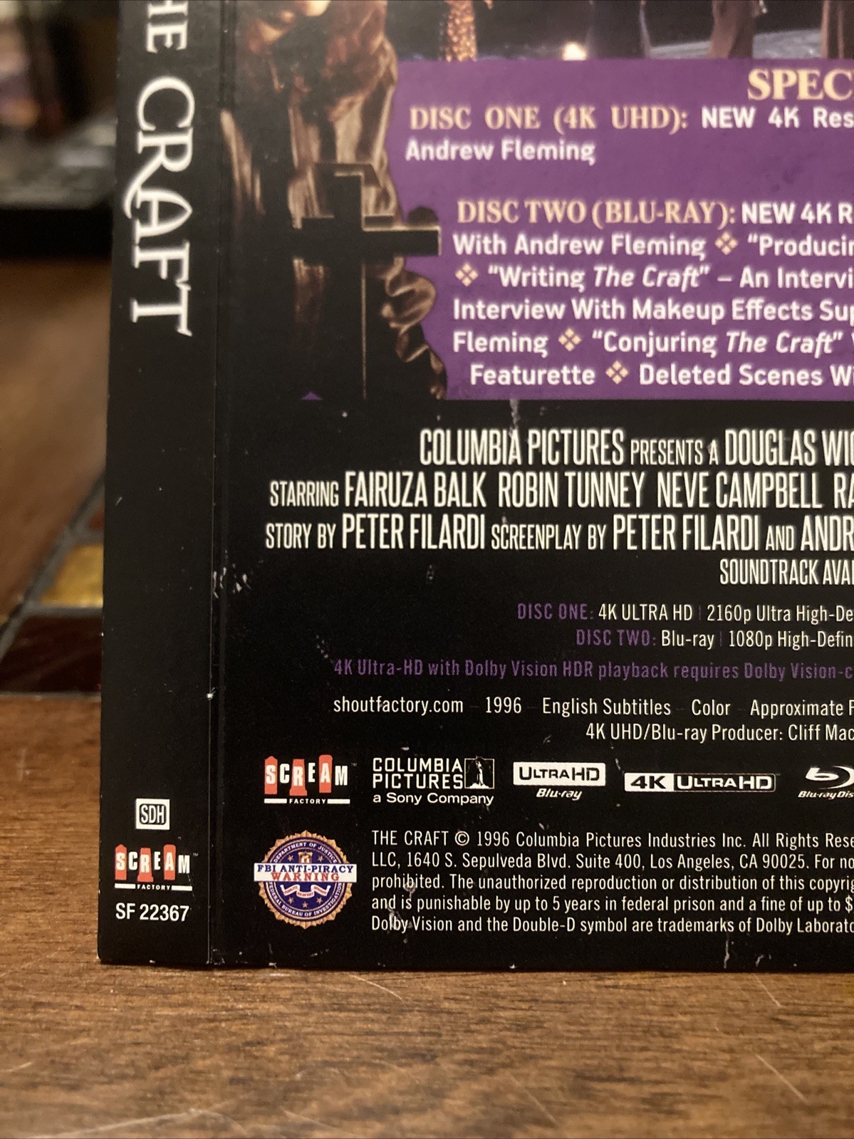 The Craft (Scream Factory Collector’s Edition 4K Slipsleeve) *Slip Only*