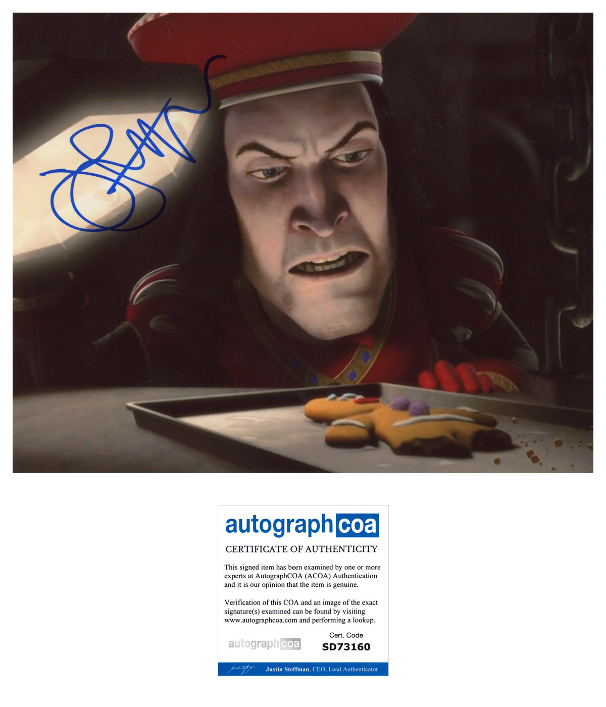 JOHN LITHGOW SIGNED AUTOGRAPH SHREK LORD FARQUAAD 8×10 PHOTO w/EXACT PROOF & COA