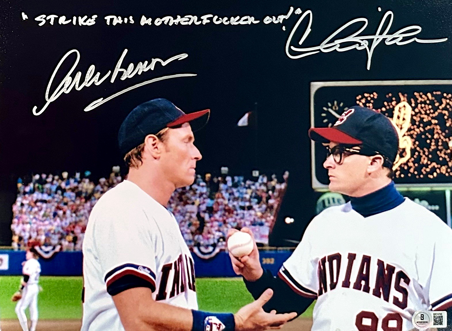 Charlie Sheen Corbin Bernsen AUTOGRAPHS 11×14 Photo RARE INSCRIPTION Signed BAS
