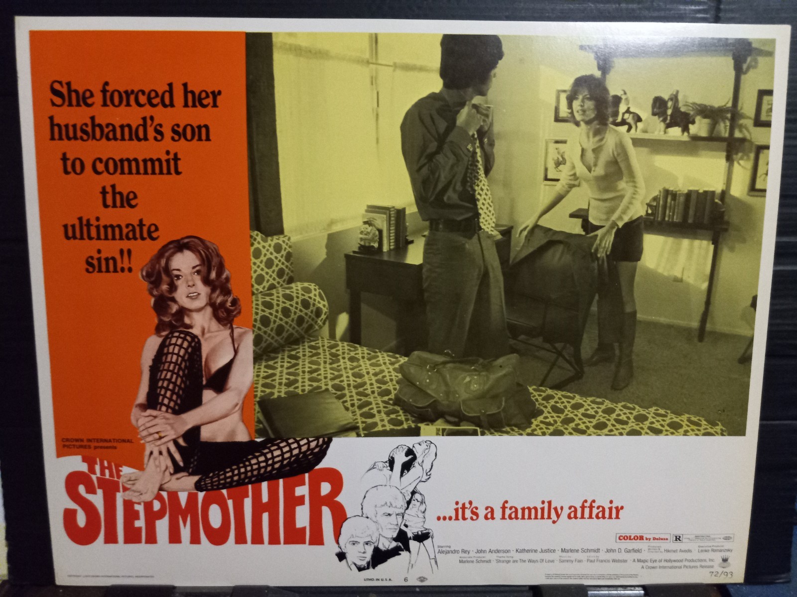 Lobby Card 1972 THE STEPMOTHER bad girl Katherine Justice seduced teen stepson