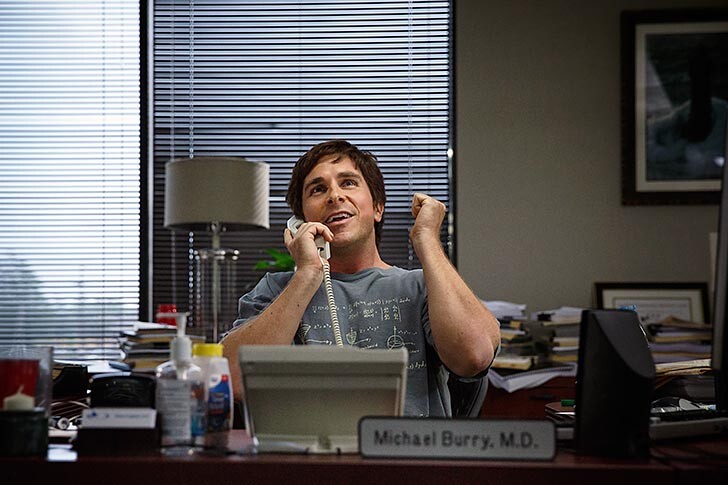 Christian Bale as Michael Burry on the phone The Big Short 2015 Photo – CL0592