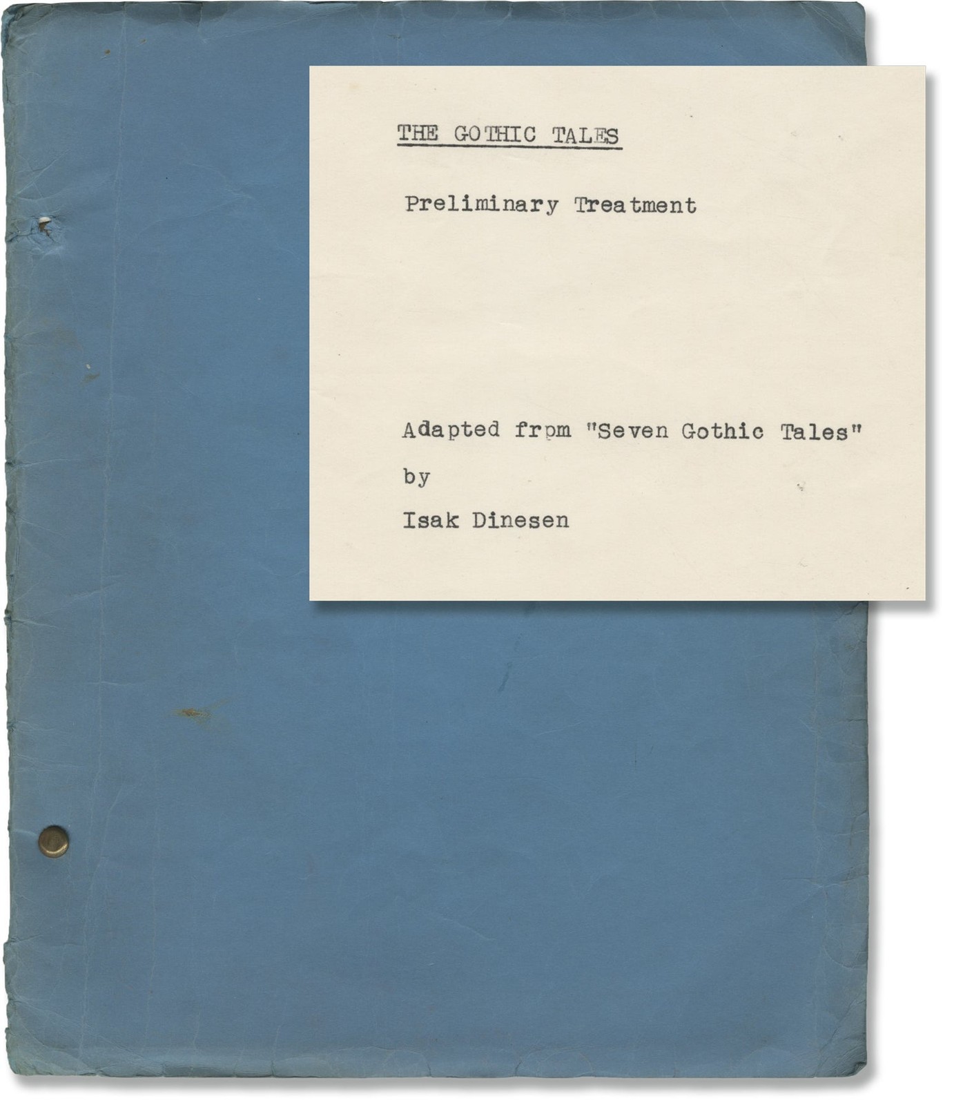 Isak Dinesen GOTHIC TALES Original treatment for an unproduced film 1965 #146364